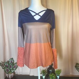 Crochet long sleeve blouse